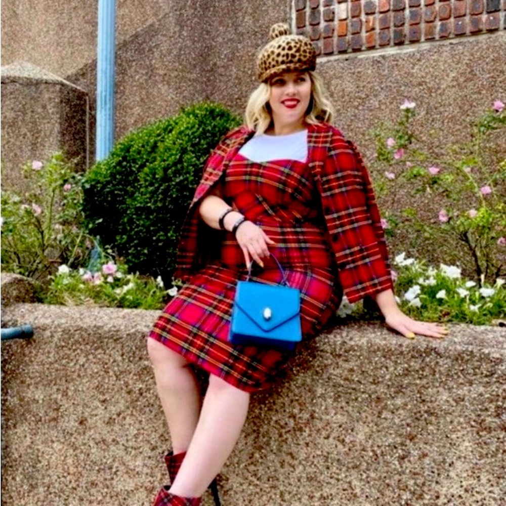 AMAZING BETSEY JOHNSON/TORRID PLAID BUSTIER DRESS🩷🩷🩷